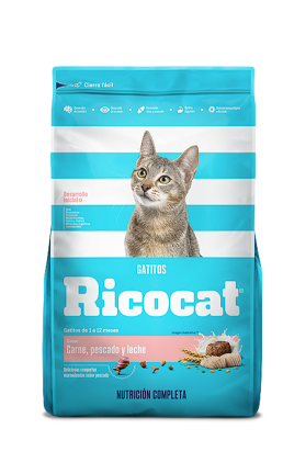 RICOCAT GATITOS SB CARNE, PESCADO Y LECHE x 1 Kg