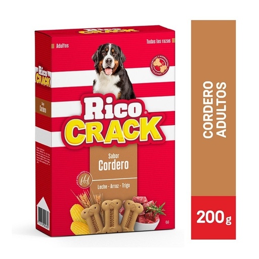 RICOCRACK ADULTOS SABOR CORDERO 200 Gr