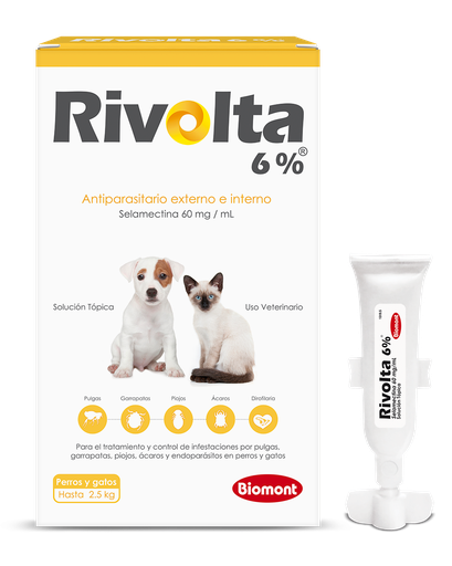 RIVOLTA 6% 0.25 ML HASTA 2.5 KG X 1 PIPETA