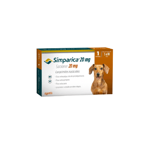 SIMPARICA 20 MG X 3 TABLETA (CARAMEL) 5 - 10 KG