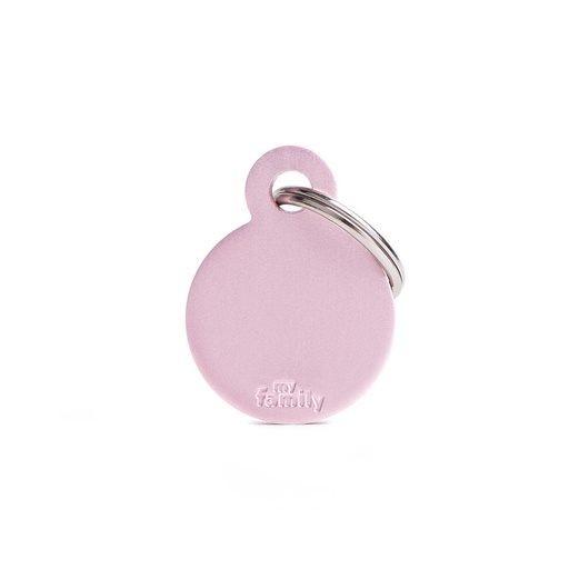 MY FAMILY - SMALL ROUND ALUMINUM PINK