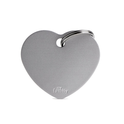 MY FAMILY - BIG HEART ALUMINUM GREY