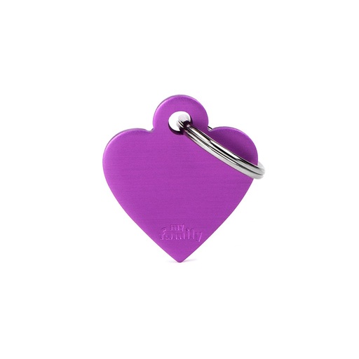MY FAMILY - SMALL HEART ALUMINUM PURPLE