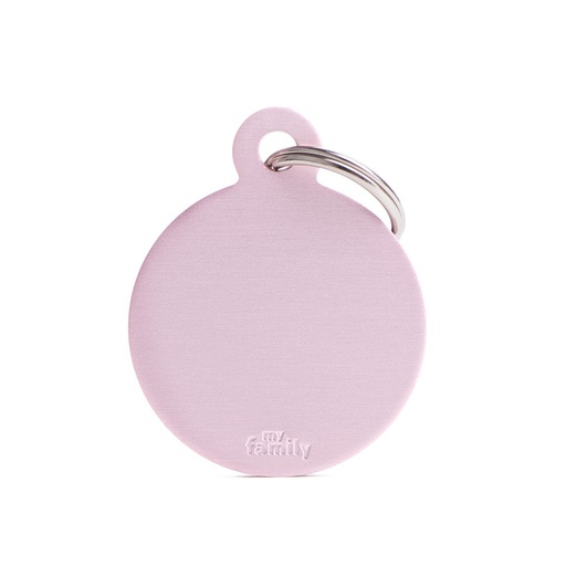 MY FAMILY - BIG ROUND ALUMINUM PINK