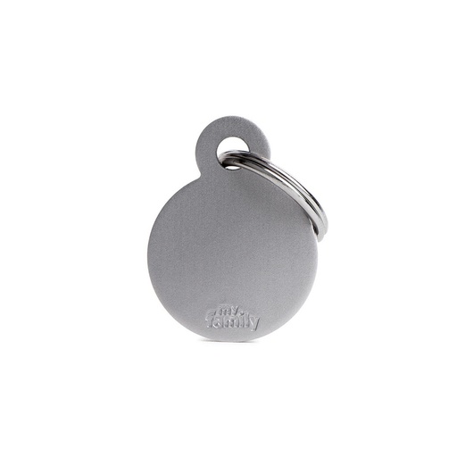 MY FAMILY - SMALL ROUND ALUMINUM GREY