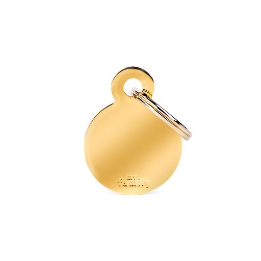 MY FAMILY - SMALL ROUND GOLDEN BRASS