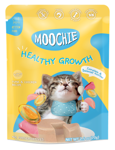 MOOCHIE KITTEN MOUSSE HEALTHY GROWTH TUNA & CHICKEN 70G