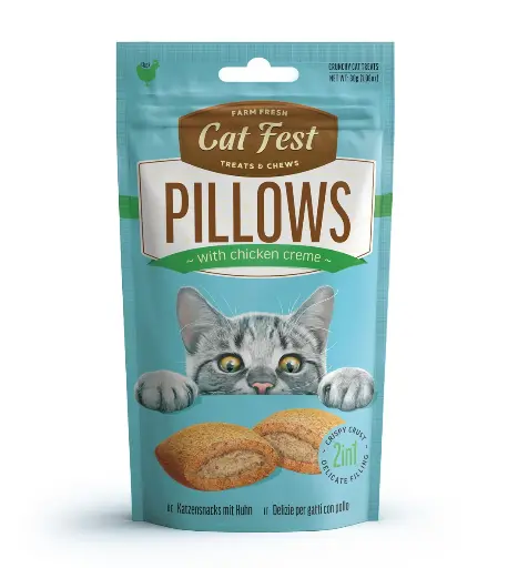 CAT FEST PILLOW WITH CHICKEN CREME 30GR