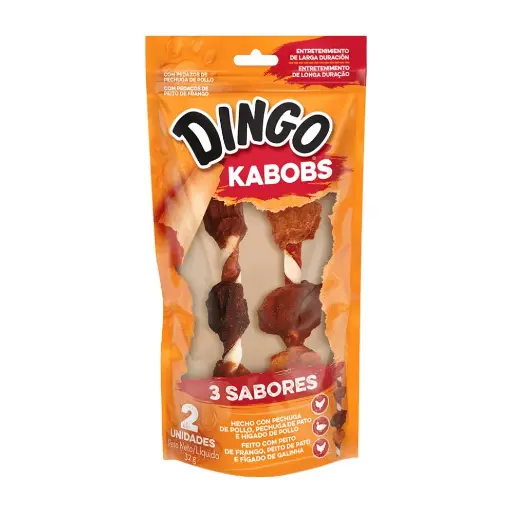 DINGO KABOBS 3 SABORES 2 UNIDADES