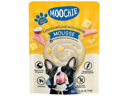 MOOCHIE DOG CON POLLO Y QUESO 70 GR