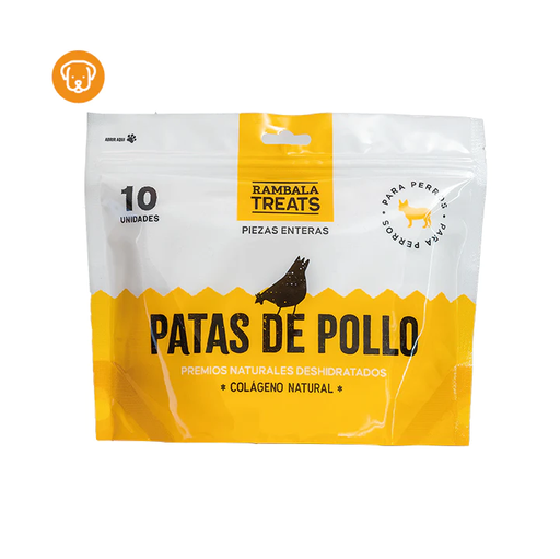 RAMBALA PATAS DE POLLO DESHIDRATADOS 10 UNIDADES