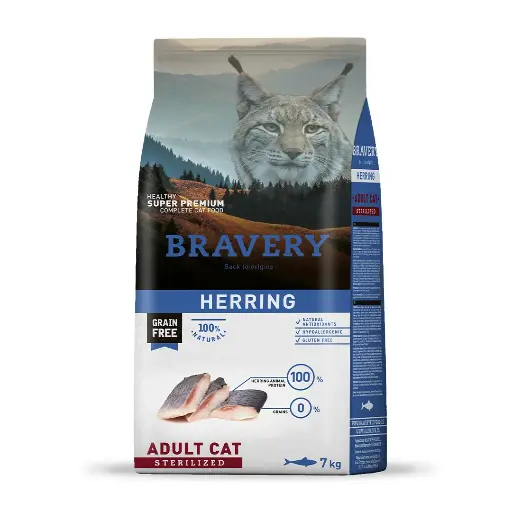 BRAVERY HERRING ADULT CAT STERILIZED 2 KG