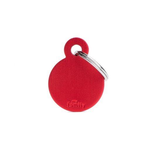 MY FAMILY SMALL ROUND ALUMINUM RED