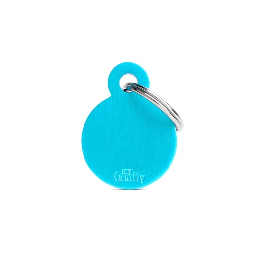 MY FAMILY SMALL ROUND ALUMINUM LIGHT BLUE