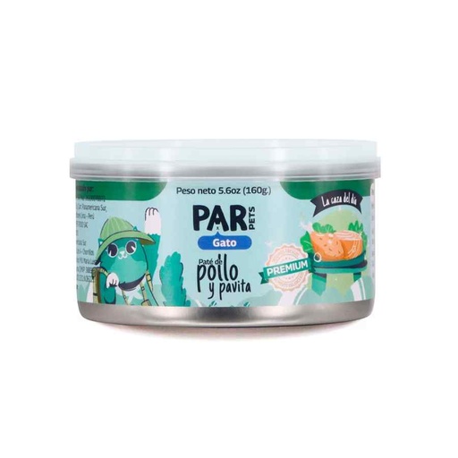 PAR PETS PATE DE POLLO Y PAVITA 160 GR