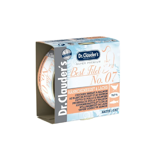 DR CLAUDERS CAT BEST FILET N°7 POLLO Y SALMON 70 GR 