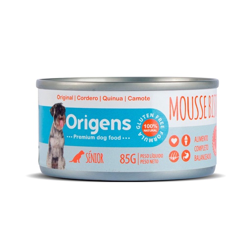 ORIGENS MOUSSE BISTRO ENERGETICO CORDERO, QUINUA Y CAMOTE 85GR    