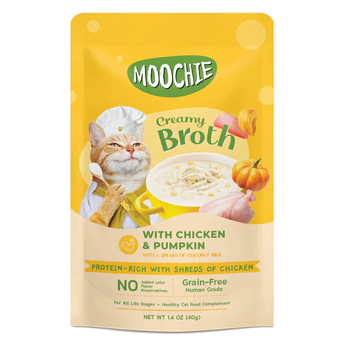 MOOCHIE CALDO CREMOSO DE POLLO Y CALABAZA 40 GR