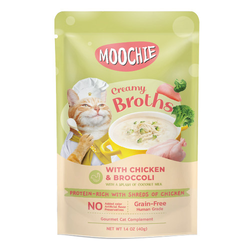 MOOCHIE CALDO CREMOSO DE POLLO Y BROCOLI 40 GR 