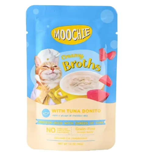 MOOCHIE CALDO CREMOSO DE ATUN BONITO 40 GR  