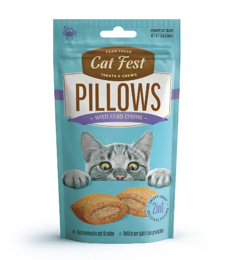 CAT FEST PILLOW WITH CRAB CREME 30GR