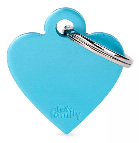 MY FAMILY - SMALL HEART ALUMINUM LIGHT BLUE