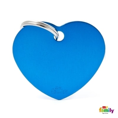 MY FAMILY - BIG HEART ALUMINUM BLUE 