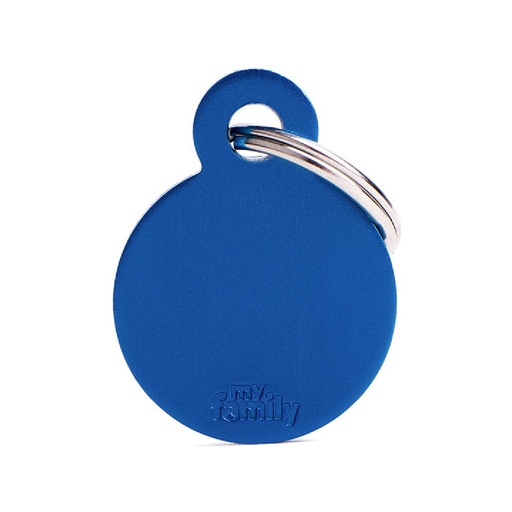 MY FAMILY - SMALL ROUND ALUMINUM BLUE