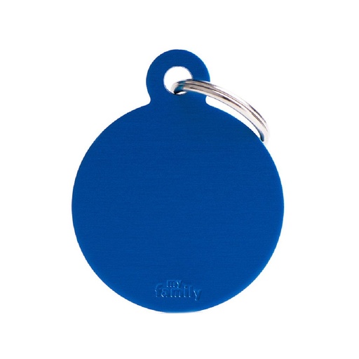 MY FAMILY-BIG ROUND ALUMINUM BLUE