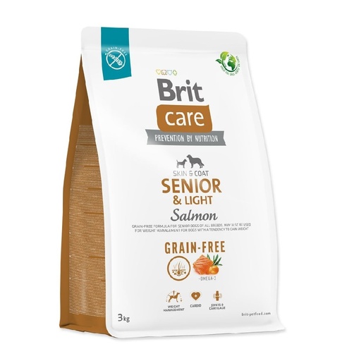 BRIT CARE DOG GF SENIOR & LIGHT SALMON  3KG 