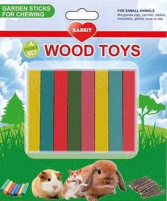 RABBIT COLORED STICK TOY 