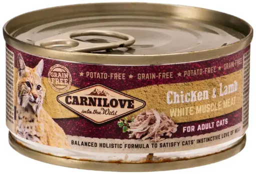 CARNILOVE CHICKEN & LAMB FOR ADULT CATS 100GR 