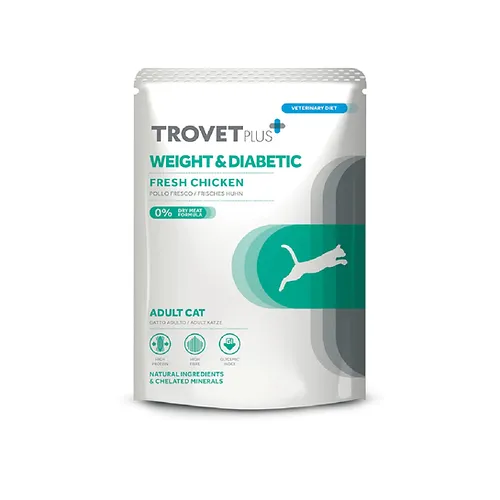 TROVET PLUS WEIGHT & DIABETIC FRESH CHICKEN CAT 85 GR 