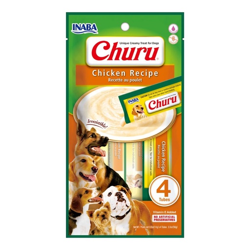 CHURU DOG CHICKEN 56 GR (4 TUBOS 14 GR) 