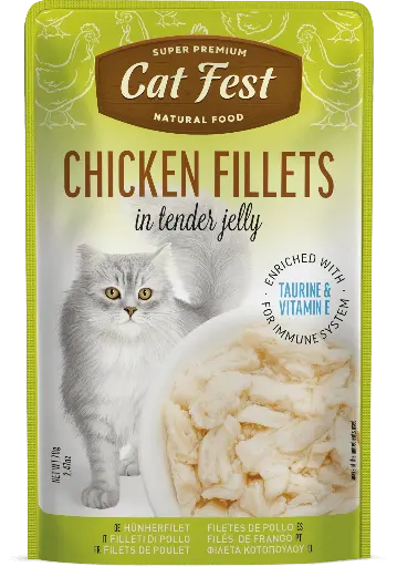 CAT FEST CHICKEN FILLETS IN TENDER JELLY 70GR 
