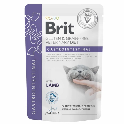 BRIT GF VD CAT POUCH FILLETS IN GRAVY GASTROINTESTINAL 85 GR
